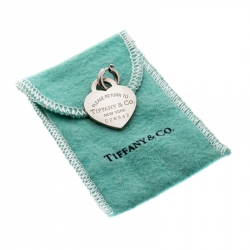 Pre Owned Tiffany & Co. Return To Tiffany Heart Tag Silver Charm Pendant