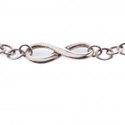 Pre Owned Tiffany & Co. Infinity Silver Chain Link Bracelet