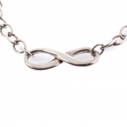 Pre Owned Tiffany & Co. Infinity Silver Chain Link Bracelet