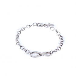 Pre Owned Tiffany & Co. Infinity Silver Chain Link Bracelet