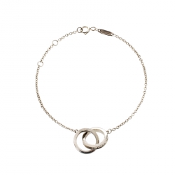 Pre Owned Tiffany & Co. 1837 Interlocking Circles Silver Bracelet