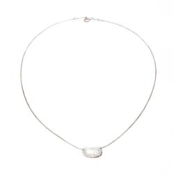 Pre Owned Tiffany & Co Elsa Peretti Bean Design Silver Pendant Necklace