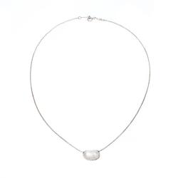 Pre Owned Tiffany & Co Elsa Peretti Bean Design Silver Pendant Necklace