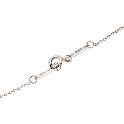 Pre Owned Tiffany & Co Elsa Peretti Bean Design Silver Pendant Necklace