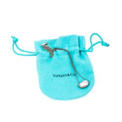Pre Owned Tiffany & Co Elsa Peretti Bean Design Silver Pendant Necklace