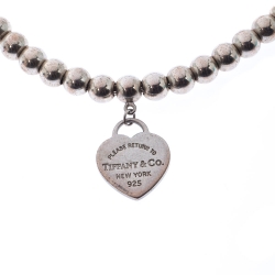 Pre Owned Tiffany & Co. Return to Tiffany Heart Tag Enamel Silver Beads Bracelet