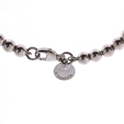 Pre Owned Tiffany & Co. Return to Tiffany Heart Tag Enamel Silver Beads Bracelet
