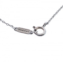 Tiffany & Co. Heart Tag Key Pendant Silver Chain Necklace