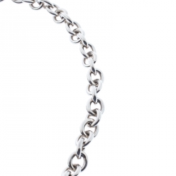 Pre Owned Tiffany & Co. Return to Tiffany Oval Tag Silver Choker Necklace