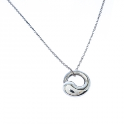 Pre Owned Tiffany & Co. Elsa Peretti Eternal Circle Silver Pendant Necklace