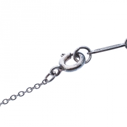 Pre Owned Tiffany & Co. Return to Tiffany Mini Double Heart Tag Silver Pendant Necklace