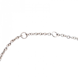 Pre Owned Tiffany & Co. Tiffany 1837 Silver Rubedo Interlocking Circles Chain Bracelet