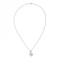 Pre Owned Tiffany & Co. Atlas Cube Silver Pendant Necklace