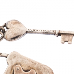 Pre Owned Tiffany & Co. Key & Lock Charm Sterling Silver Necklace