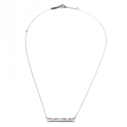 Pre Owned  Tiffany & Co. Atlas Bar Silver Pendant Necklace