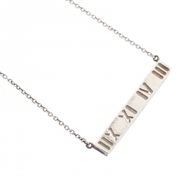 Pre Owned  Tiffany & Co. Atlas Bar Silver Pendant Necklace