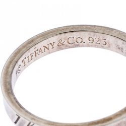 Pre Owned Tiffany & Co. Sterling Silver I Love You Band Ring Size 48