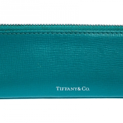 Pre Owned Tiffany & Co. Turquoise Leather Pencil Case