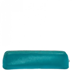 Pre Owned Tiffany & Co. Turquoise Leather Pencil Case