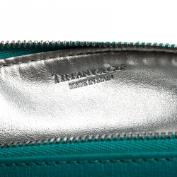Pre Owned Tiffany & Co. Turquoise Leather Pencil Case