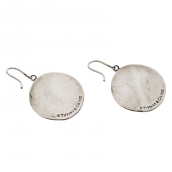 Pre Owned Tiffany & Co. Sterling Silver Notes Drop Earrings