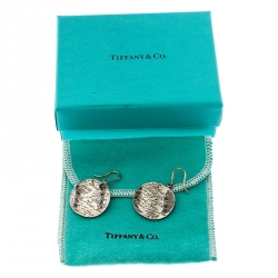 Pre Owned Tiffany & Co. Sterling Silver Notes Drop Earrings