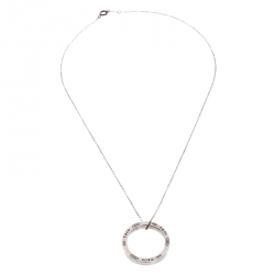 Pre Owned Tiffany & Co. Tiffany 1837 Silver Circle Pendant Necklace