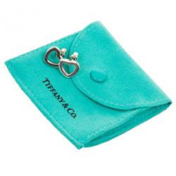 Pre Owned Tiffany & Co. Heart Shaped Silver Earrings