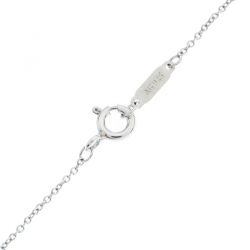 Pre Owned Tiffany & Co. Return to Tiffany Mini Double Heart Tag Enamel Silver Pendant Necklace