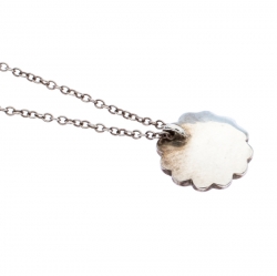 Pre Owned Tiffany & Co. Paloma Picasso Enamel Heart Silver Pendant Necklace