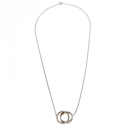 Tiffany & Co. 1837 Interlocking Circles Silver Pendant Necklace