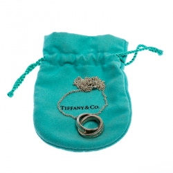 Tiffany & Co. 1837 Interlocking Circles Silver Pendant Necklace