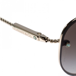 Pre Owned Tiffany & Co. Rose Gold Tone/ Green Gradient TF 3039-B Aviators Sunglasses