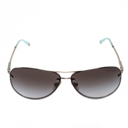 Pre Owned Tiffany & Co. Rose Gold Tone/ Green Gradient TF 3039-B Aviators Sunglasses