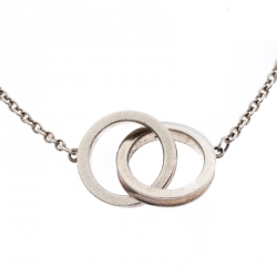 Pre Owned Tiffany & Co. 1837 Interlocking Circles Silver Bracelet