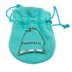Pre Owned Tiffany & Co. Atlas Silver Bar Bracelet