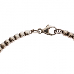 Pre Owned Tiffany & Co. Sterling Silver 1837 Mini Lock Bead Bracelet