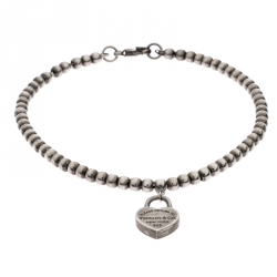 Pre Owned Tiffany & Co. Return To Tiffany Silver Heart Tag Bracelet