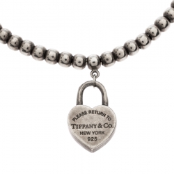 Pre Owned Tiffany & Co. Return To Tiffany Silver Heart Tag Bracelet