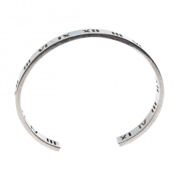 Pre Owned Tiffany & Co. Atlas Roman Numeral Sterling Silver Open Cuff Bracelet