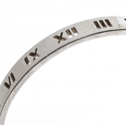 Pre Owned Tiffany & Co. Atlas Roman Numeral Sterling Silver Open Cuff Bracelet