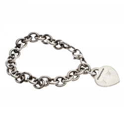 Pre Owned Tiffany & Co. Return to Tiffany Heart Tag Charm Bracelet 