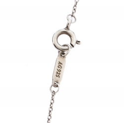 Pre Owned Tiffany & Co. Sterling Silver Return To Tiffany Love Heart Tag and Key Charm Necklace