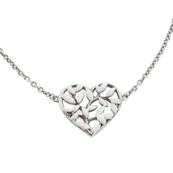 Pre Owned Tiffany & Co. Paloma Picasso Olive Leaf Heart Silver Bracelet