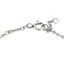 Pre Owned Tiffany & Co. Paloma Picasso Olive Leaf Heart Silver Bracelet