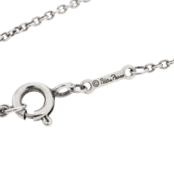 Pre Owned Tiffany & Co. Paloma Picasso Olive Leaf Heart Silver Bracelet