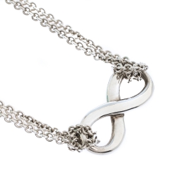 Pre Owned Tiffany & Co. Tiffany Infinity Silver Chain Link Necklace