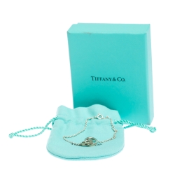 Pre Owned Tiffany & Co. 1837 Interlocking Circles Silver Bracelet