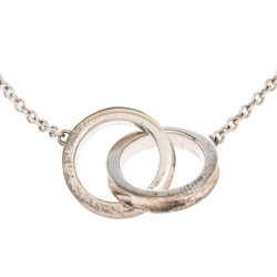 Pre Owned Tiffany & Co. 1837 Interlocking Circles Silver Bracelet