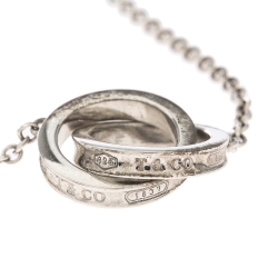 Pre Owned Tiffany & Co. 1837 Interlocking Circles Silver Bracelet